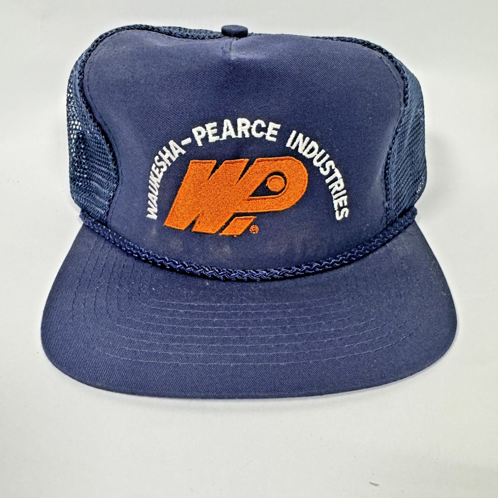 Vintage Waukesha-Pearce Industries Embroidered Rope Trucker Hat, Cap Dead Stock